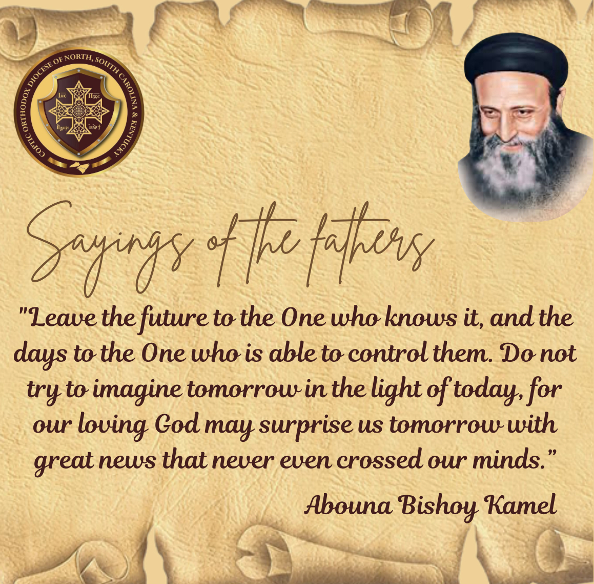 Saying by Abouna Bishoy Kamel