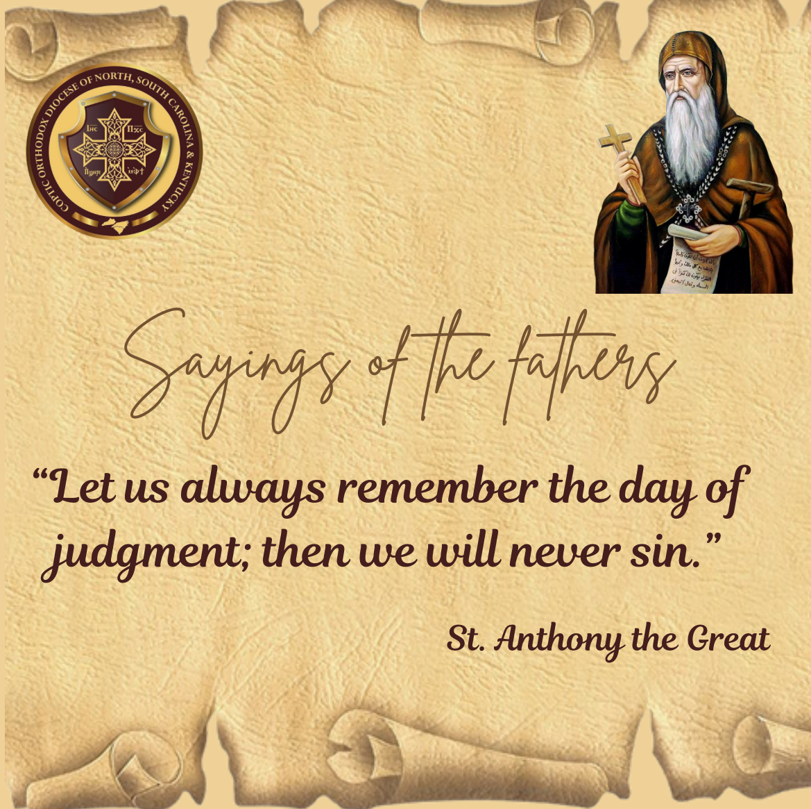 Saying by St. Anthony the Great
