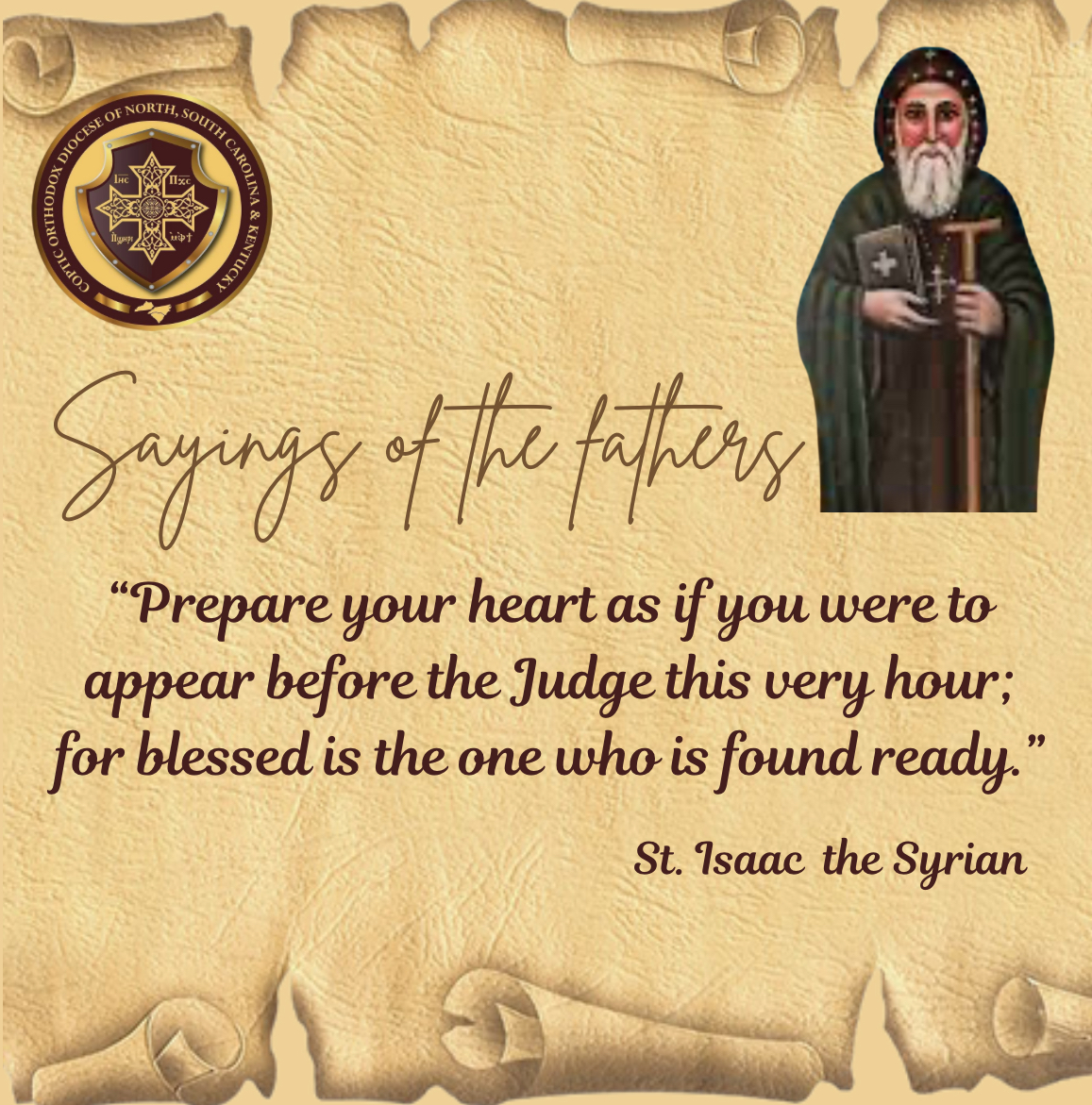 Saying by St. Isaac the Syrian